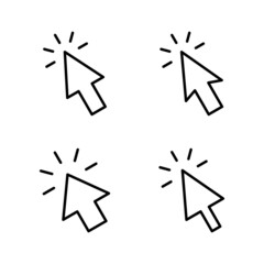 Click icon vector. pointer arrow sign and symbol. cursor icon