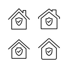 home insurance icon vector. home protection sign and symbol