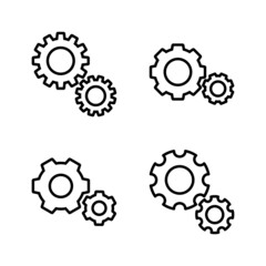 Setting icon vector. Cog sign and symbol. Gear Sign