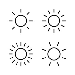 Obraz premium Sun icon vector. Brightness sign and symbol