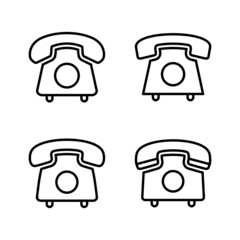 Telephone icon vector. phone sign and symbol