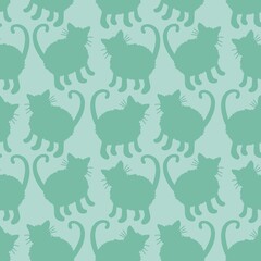 Kids seamless cats pattern for fabrics and textiles and packaging and gifts and cards and linens and wrapping paper