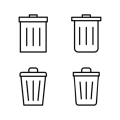 Trash icon vector. trash can icon. delete sign and symbol.