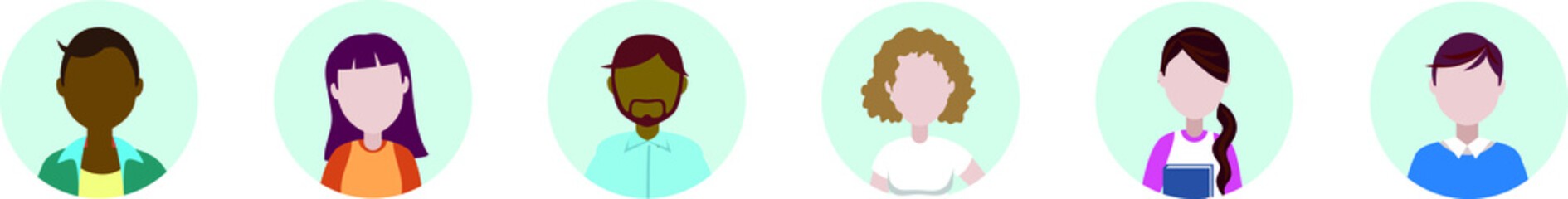 Men and women avatar icons
