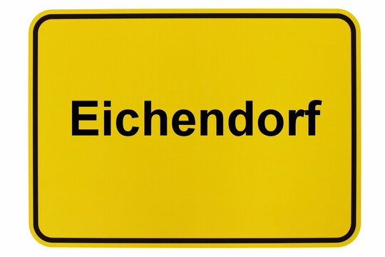 Illustration eines Ortsschildes von Markt Eichendorf in Bayern