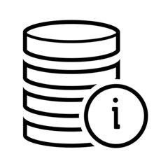 Black line icon for Data information Icon