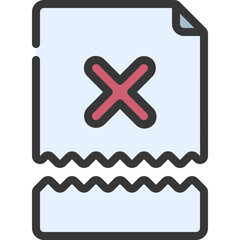 Obraz premium Broken File Icon