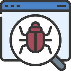 Website Bug Search Icon