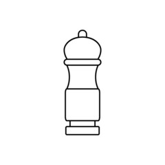 Pepper mill icon in line style icon, isolated on white background