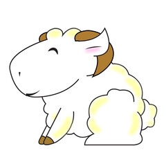 A goat with white background