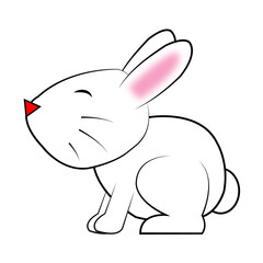 A rabbit with white background