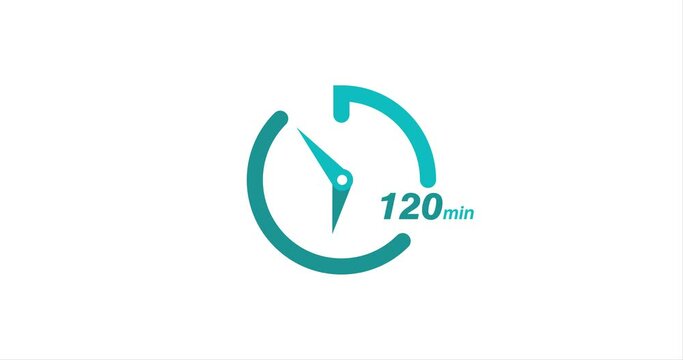 120 minute timer clocks modern animation design
