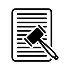 Black solid icon for lawful Icon