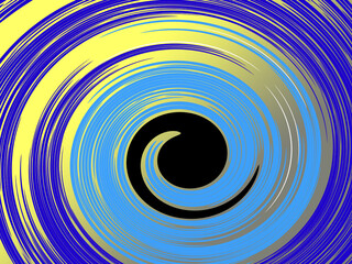 Twirl shaped background image in blue tones.