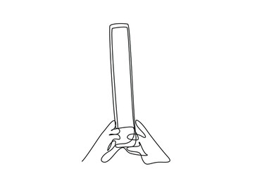 hand and fingers of a person holding a smartphone that has grown due to message size and excess text