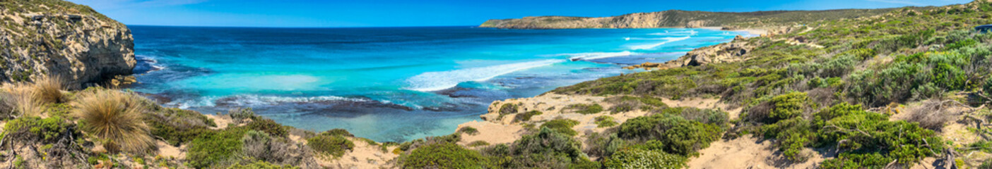 Fototapeta na wymiar Pennington Bay Beach, panoramic view of Kangaroo Island