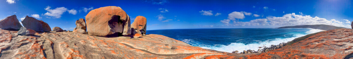 Remarkable Rocks in Flinders Chase National Park, panoramic view of Kangaroo Island