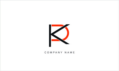 KP, PK Abstract Letters Logo Monogram