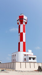 Newly built Dhanushkodi Lighthouse, Dhanushkodi Town, Rameswaram, Tamilnadu, India.