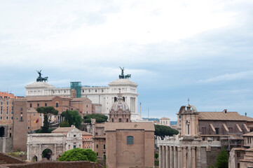 Fototapeta na wymiar Ancient architecture of eternal city of Rome, Italy
