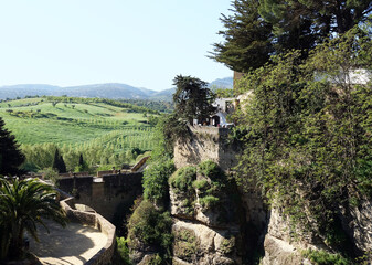 Spain. Landscape of the mountain village Ronda