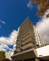 Residential high rise apartment building in inner Sydney suburb NSW Australia. Residential complex...