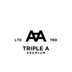 Triple A AAA Letter Logo icon design