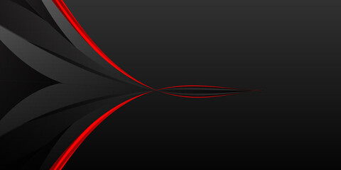 Modern red and black background vector