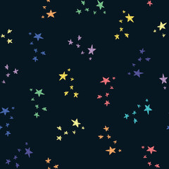 Stars simple vector seamless pattern