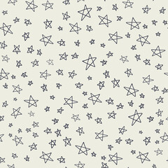 Stars simple vector seamless pattern