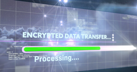 Image of data processing over clouds
