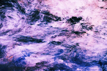 Hand-painted grungy violet wall background. Trendy colorful scratched texture