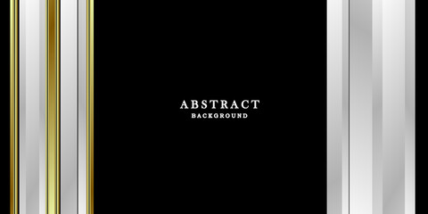 Luxury black, silver and gold background vector design