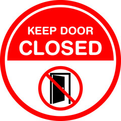 Keep Door Closed Sign Vector Artwork