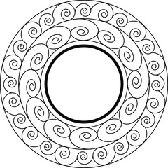 round frame made of circles