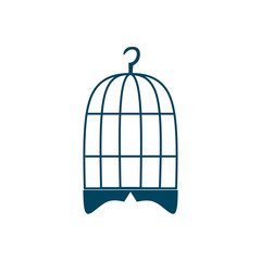 birdcage icon vector with simple design