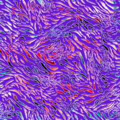 Scribble Style Hand Drawn Animal Stripes Dots Abstract Seamless Pattern Digital Colorful Design Perfect for Activewear and Swimwear Fabric Print