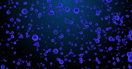 Image of blue circles floating on navy background