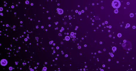 Image of purple circles floating on violet background