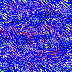 Scribble Style Hand Drawn Animal Stripes Dots Abstract Seamless Pattern Digital Colorful Design Perfect for Activewear and Swimwear Fabric Print