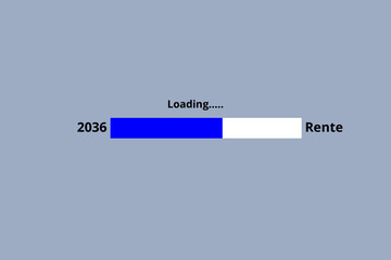 Fototapeta premium Loading Rente - grau blau - 2036