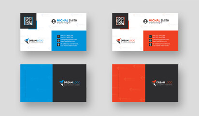 Creative corporate business card template, Personal business card, minimalist print office business card