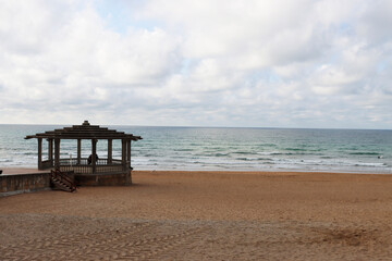 View of the beach of Zarautz, Spain