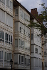 Fototapeta na wymiar Facade of a building in Zarautz, Spain