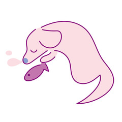 お気に入りのおもちゃと眠る犬