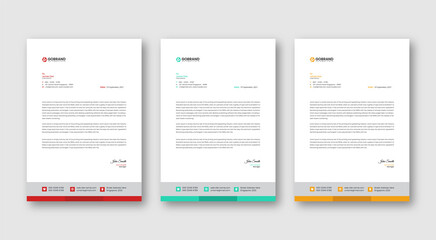 letterhead template vector, minimalist style, printing design, business template, flyer layout, Blue concept
