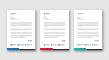 Modern corporate letterhead template design