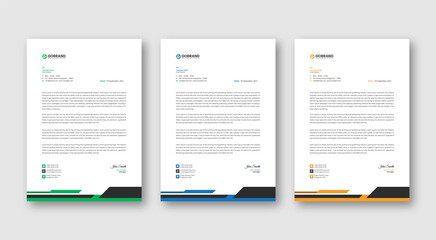 Modern corporate letterhead template design