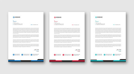 Modern corporate letterhead template design