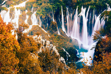 Autumn Waterfalls in Croatia - 509355962